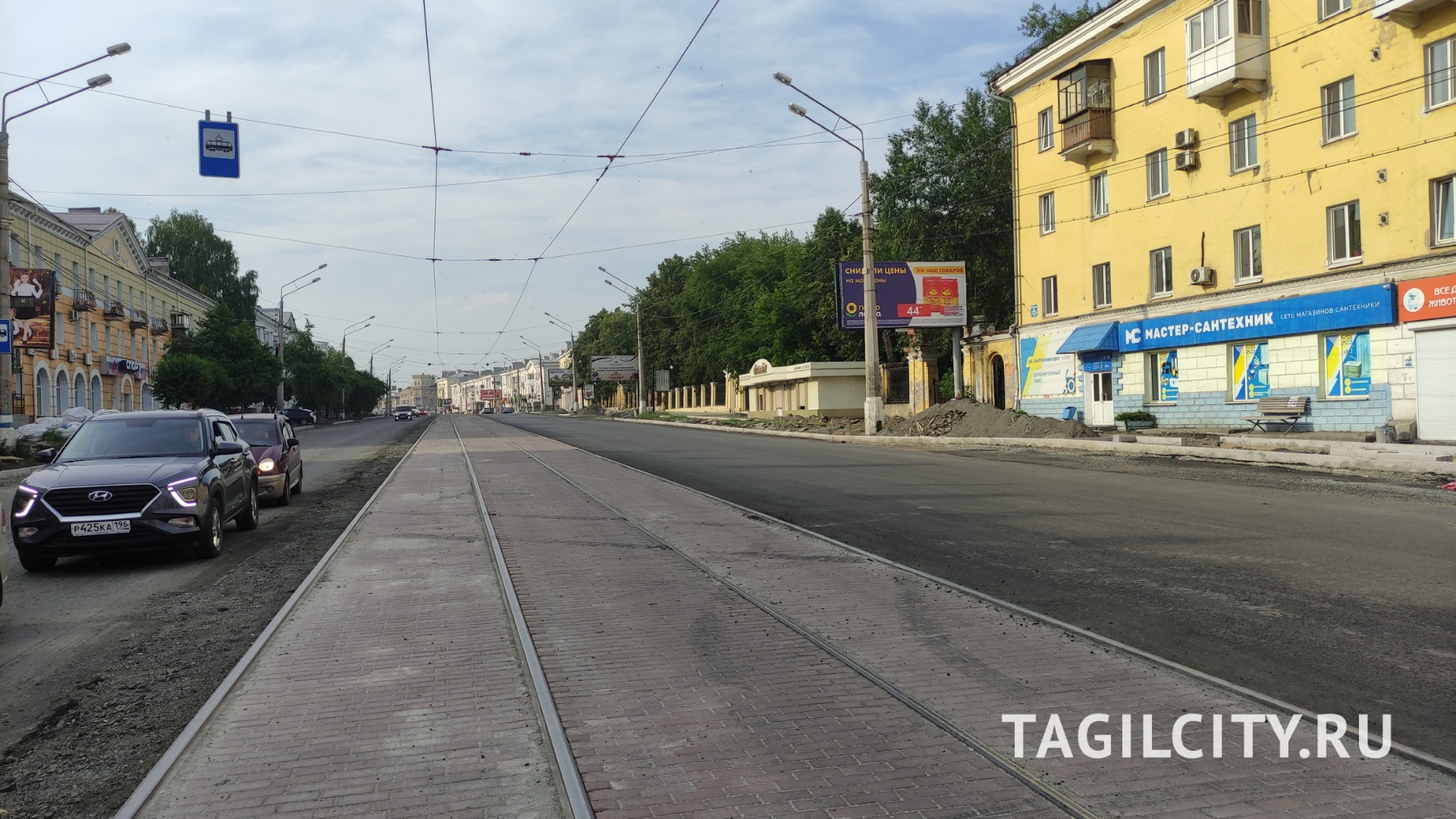 Мощение трамвайных путей на проспекте Мира в рамках БКАД завершили в Нижнем Тагиле